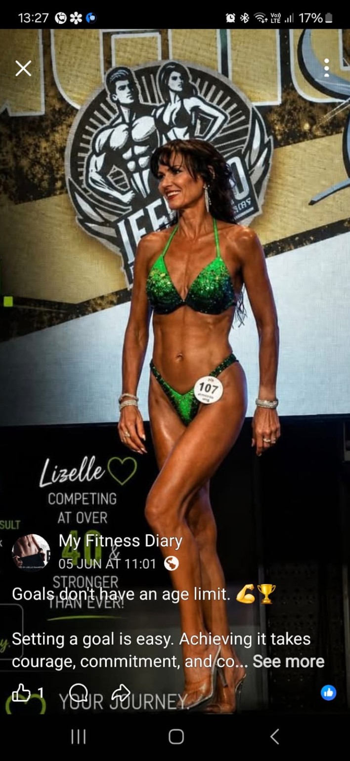 About My Fitness Diary creator fitness competition stage photo